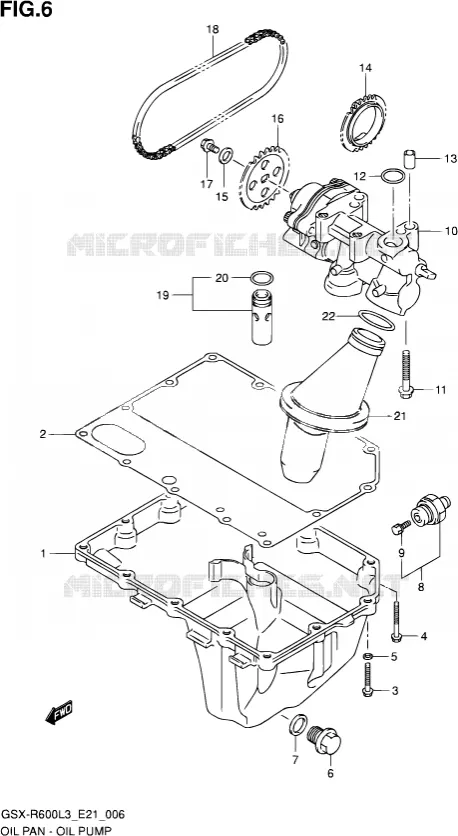 SUMP - OLIEPOMP  Suzuki MOTO 600 GSX-R 2013  GSX-R600 L3 (E24)