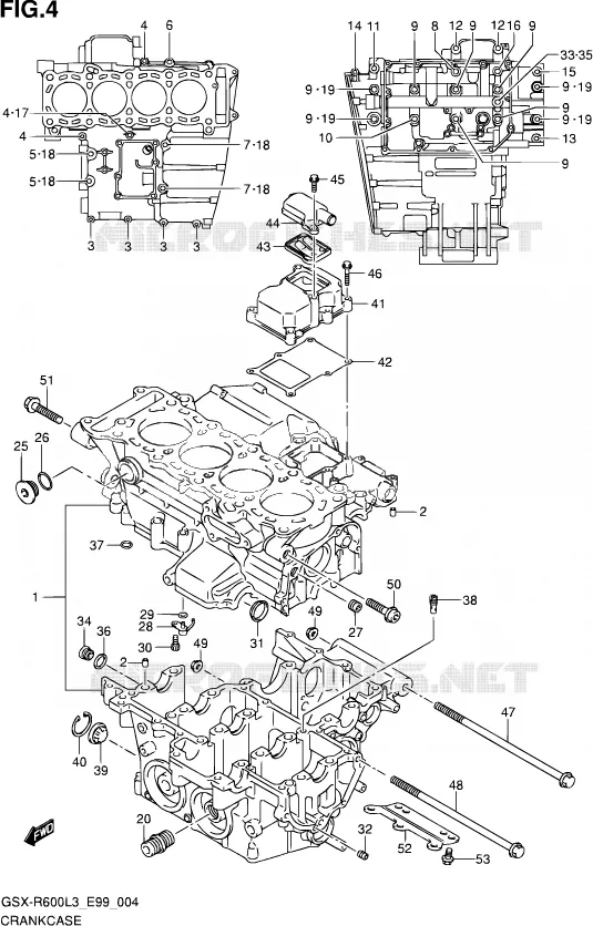 CASING Suzuki MOTO 600 GSX-R 2013  GSX-R600 L3 (E99)