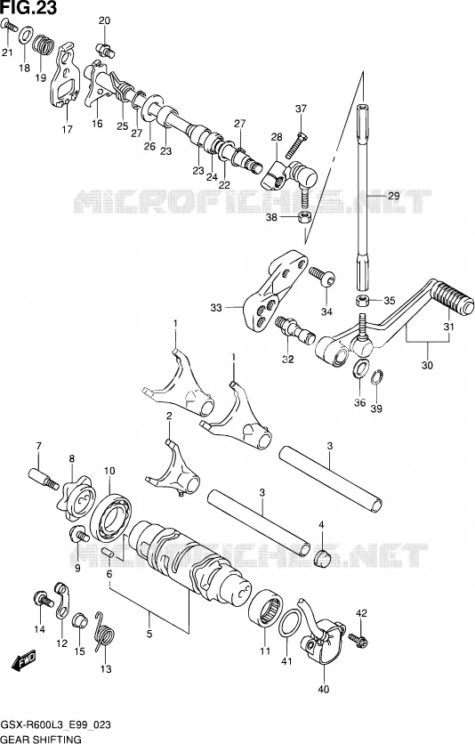 SCHAKELEN ASSY Suzuki MOTO 600 GSX-R 2013  GSX-R600 L3 (E99)