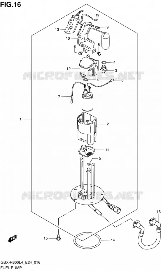 BENZINE POMP Suzuki MOTO 600 GSX-R 2014  GSX-R600 L4 (E24)