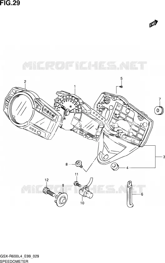 SNELHEIDSMETER Suzuki MOTO 600 GSX-R 2014  GSX-R600 L4 (E99)