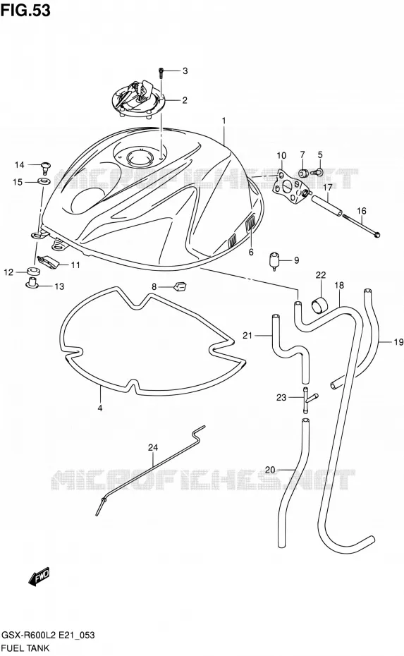 BENZINETANK (GSX-R600L2 E21) Suzuki MOTO 600 GSX-R 2012  GSX-R600UFL2(E21)