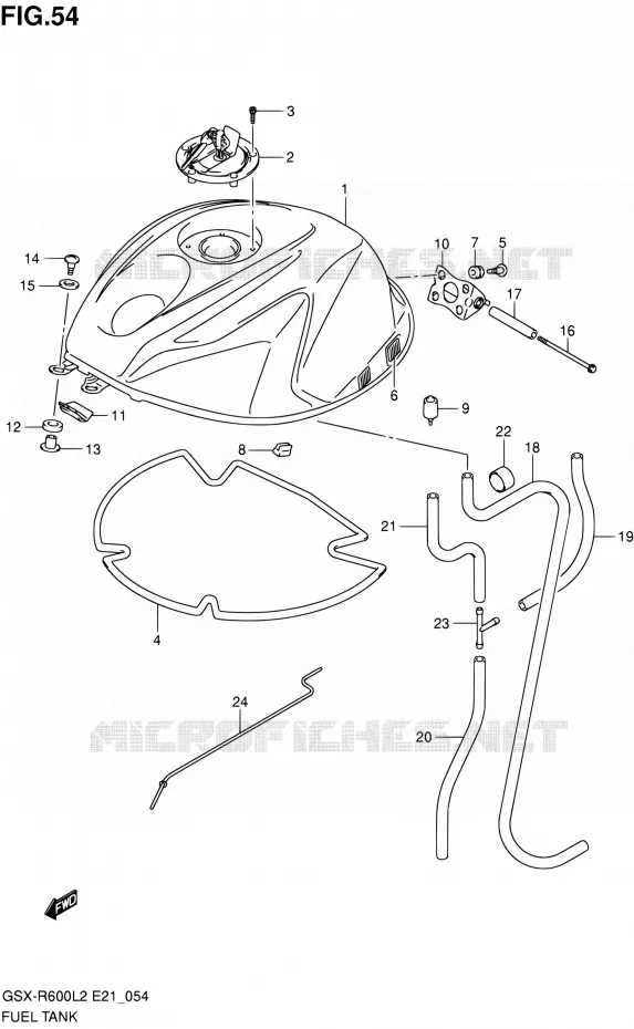 BENZINETANK (GSX-R600L2 E24) Suzuki MOTO 600 GSX-R 2012  GSX-R600UFL2(E21)
