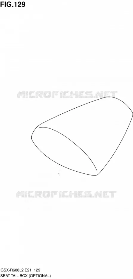 SEAT COWL (OPTIONAL) Suzuki MOTO 600 GSX-R 2012  GSX-R600UFL2(E21)