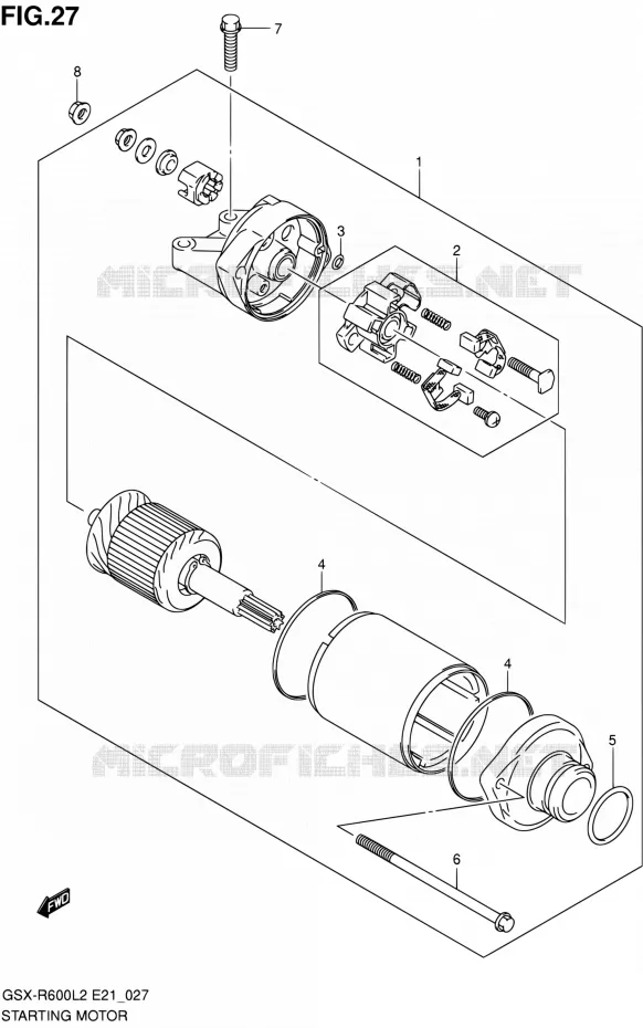 STARTMOTOR Suzuki MOTO 600 GSX-R 2012  GSX-R600UFL2(E21)