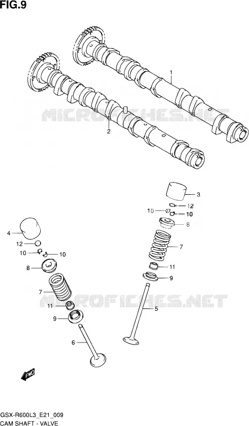 NOKKENAS - VALVES Suzuki MOTO 600 GSX-R 2013  GSX-R600UF L3 (E21)