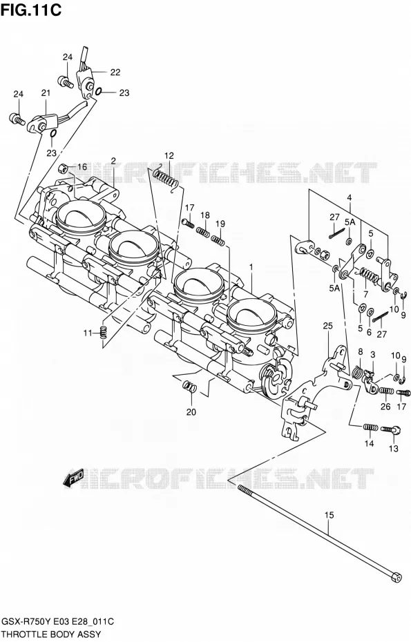 GASKLEPHUIS (MODELE K3) Suzuki MOTO 750 GSX-R 2002  GSX-R750K2(E03,E28,E33)