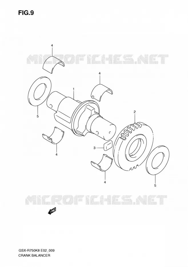 CRANK BALANCER Suzuki MOTO 750 GSX-R 2008  GSX-R750K8(E24)