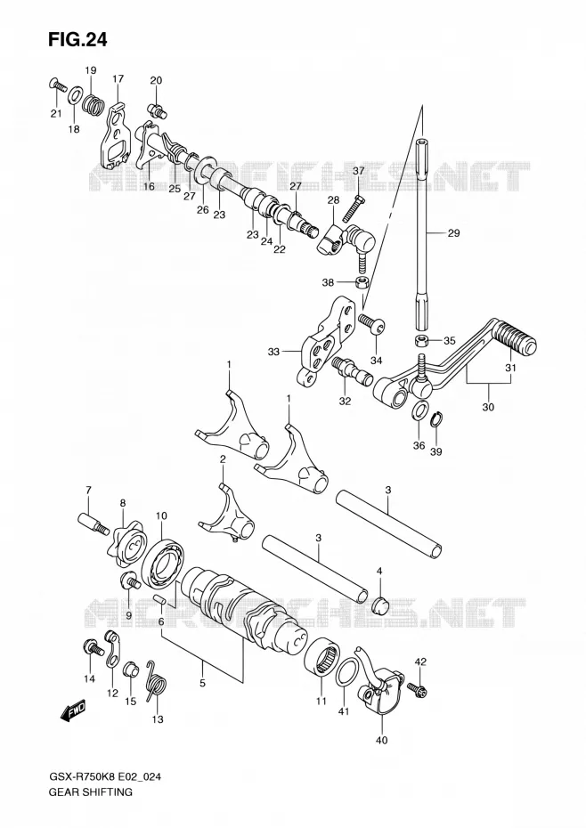 SCHAKELEN ASSY Suzuki MOTO 750 GSX-R 2008  GSX-R750K8(E24)