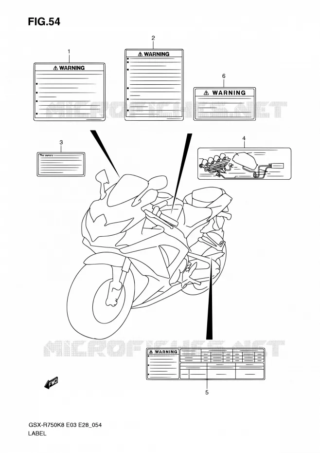 ETIKET Suzuki MOTO 750 GSX-R 2009  GSX-R750 K9 (E03,E28,E33)