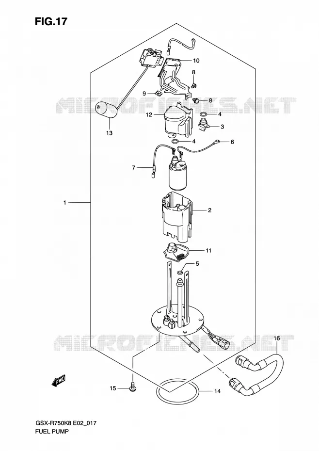 BENZINE POMP Suzuki MOTO 750 GSX-R 2009  GSX-R750K9(E19)