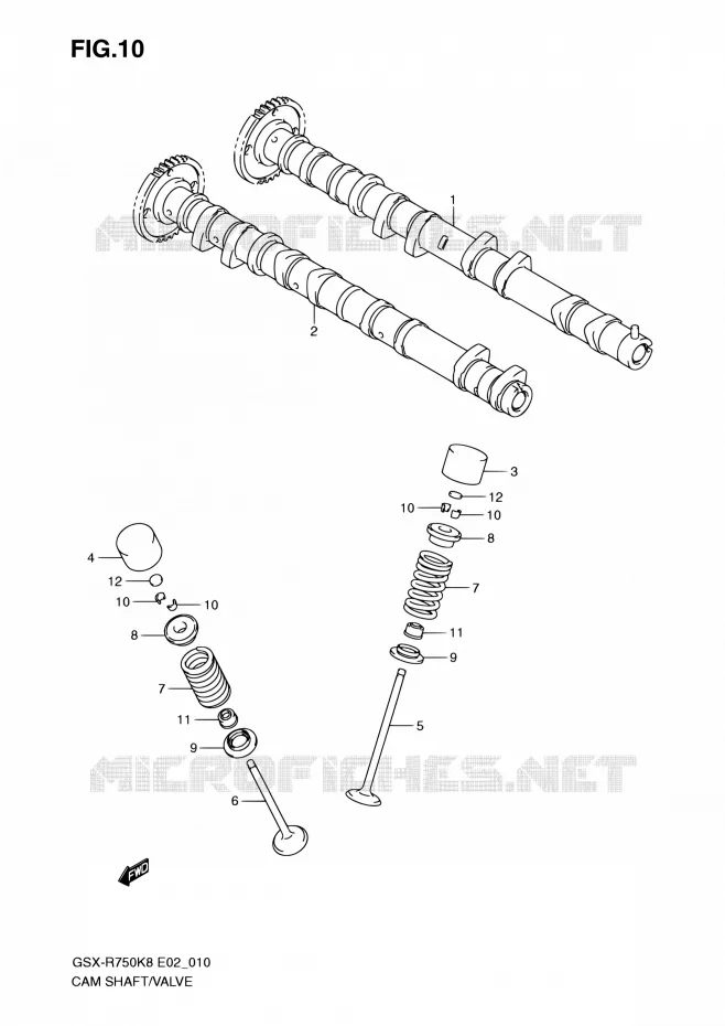 NOKKENAS - VALVES Suzuki MOTO 750 GSX-R 2009  GSX-R750K9(E19)