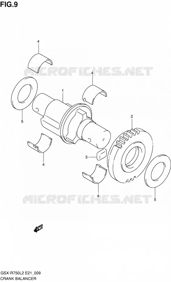 CRANK BALANCER Suzuki MOTO 750 GSX-R 2012  GSX-R750L2(E24)