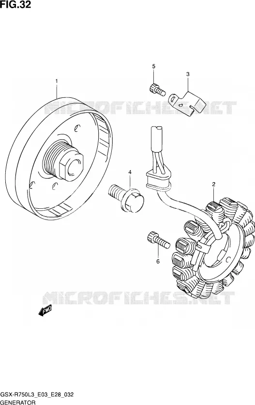 ALTERNATOR Suzuki MOTO 750 GSX-R 2013  GSX-R750 L3 (E03,E28,E33)