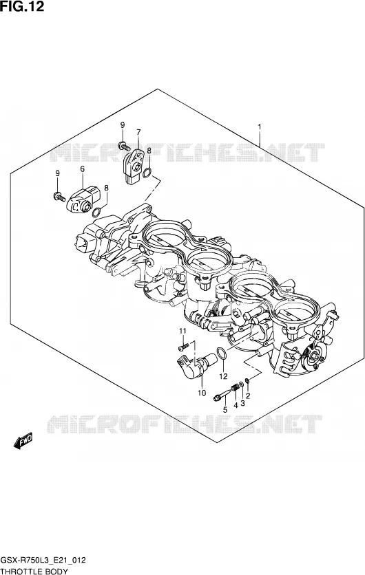 GASKLEPHUIS (GSX-R750L3 E21) Suzuki MOTO 750 GSX-R 2013  GSX-R750 L3 (E21)