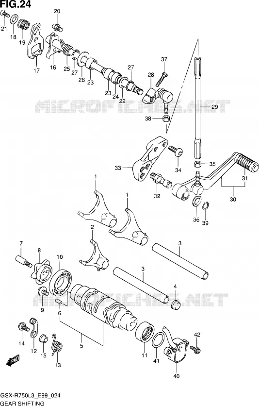 SCHAKELEN ASSY Suzuki MOTO 750 GSX-R 2013  GSX-R750 L3 (E99)