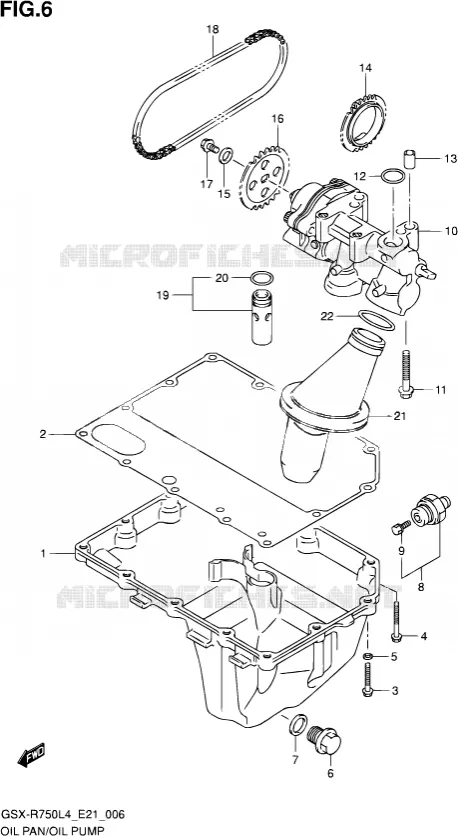 SUMP - OLIEPOMP Suzuki MOTO 750 GSX-R 2014  GSX-R750 L4 (E21)