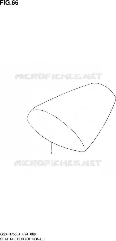 SEAT COWL (OPTIONAL) Suzuki MOTO 750 GSX-R 2014  GSX-R750 L4 (E24)