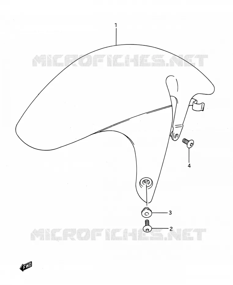 FRONT FENDER Suzuki MOTO 750 GSX-R 1991  GSX-R750 M (E03,E28,E33)