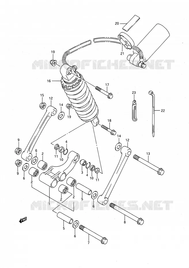 SCHOKBREKER AANEENSCHAKELING Suzuki MOTO 750 GSX-R 1991  GSX-R750 M (E03,E28,E33)