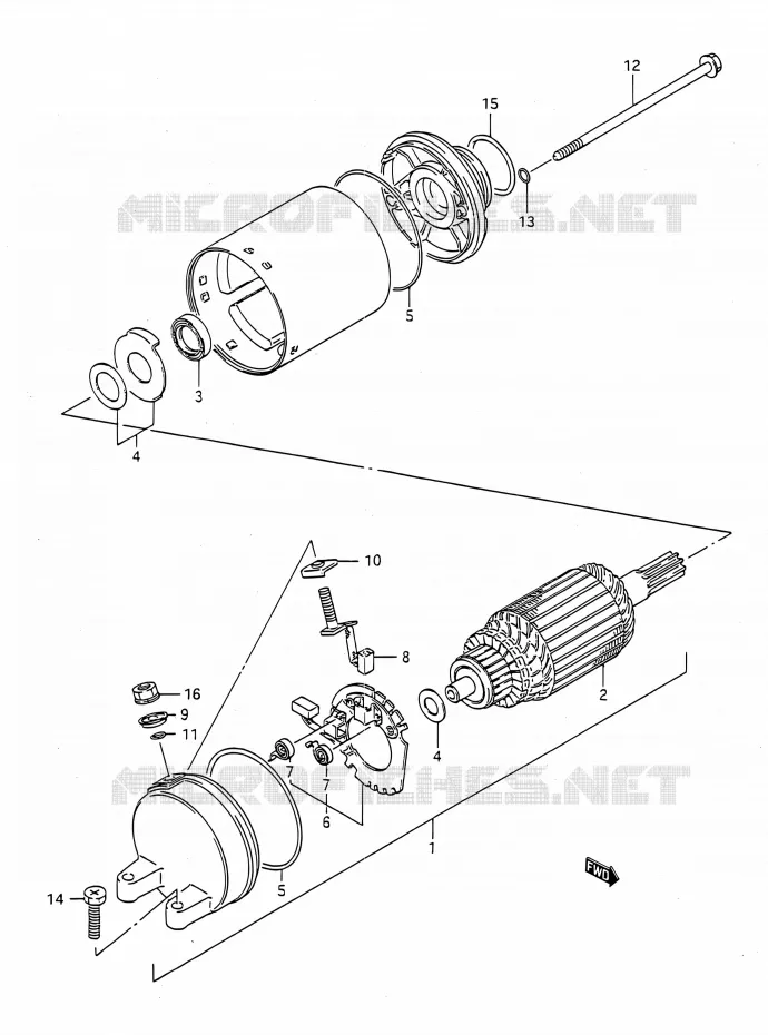 STARTMOTOR Suzuki MOTO 750 GSX-R 1991  GSX-R750 M (E03,E28,E33)
