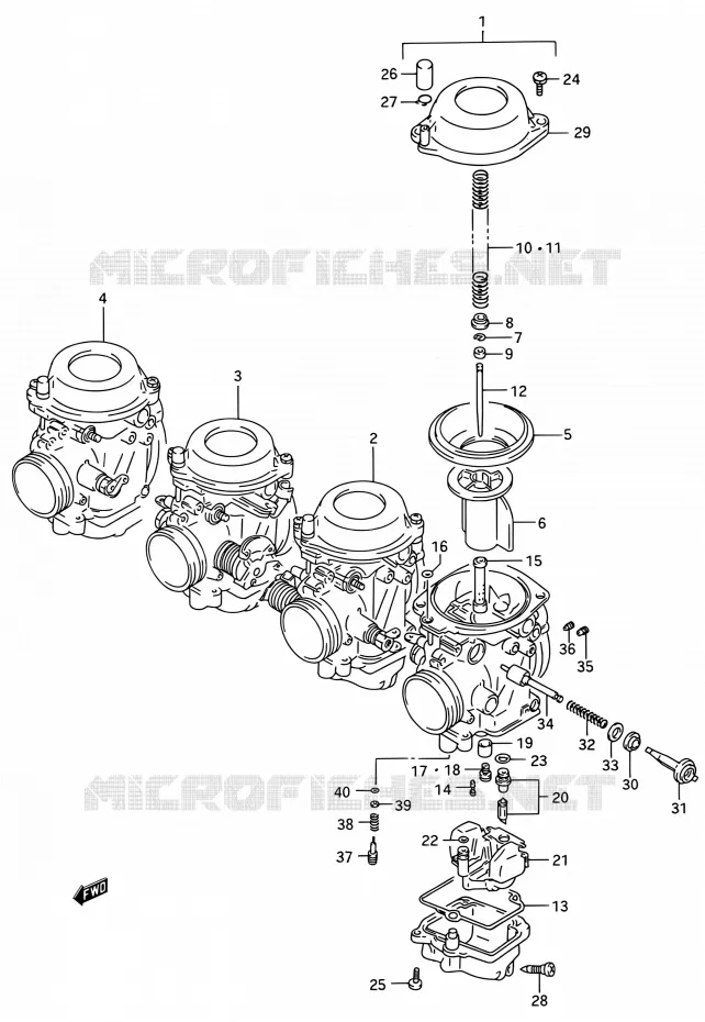CARBURATOR Suzuki MOTO 750 GSX-R 1994  GSX-R750W R (E03,E28,E33)