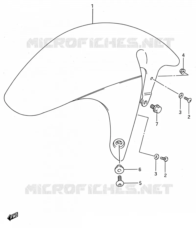 FRONT FENDER (MODELE R/S) Suzuki MOTO 750 GSX-R 1994  GSX-R750W R (E03,E28,E33)