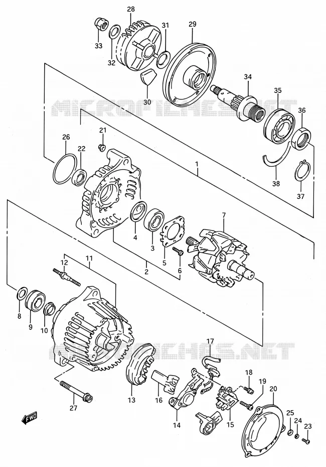 ALTERNATOR Suzuki MOTO 750 GSX-R 1995  GSX-R750W S (E03,E28,E33)