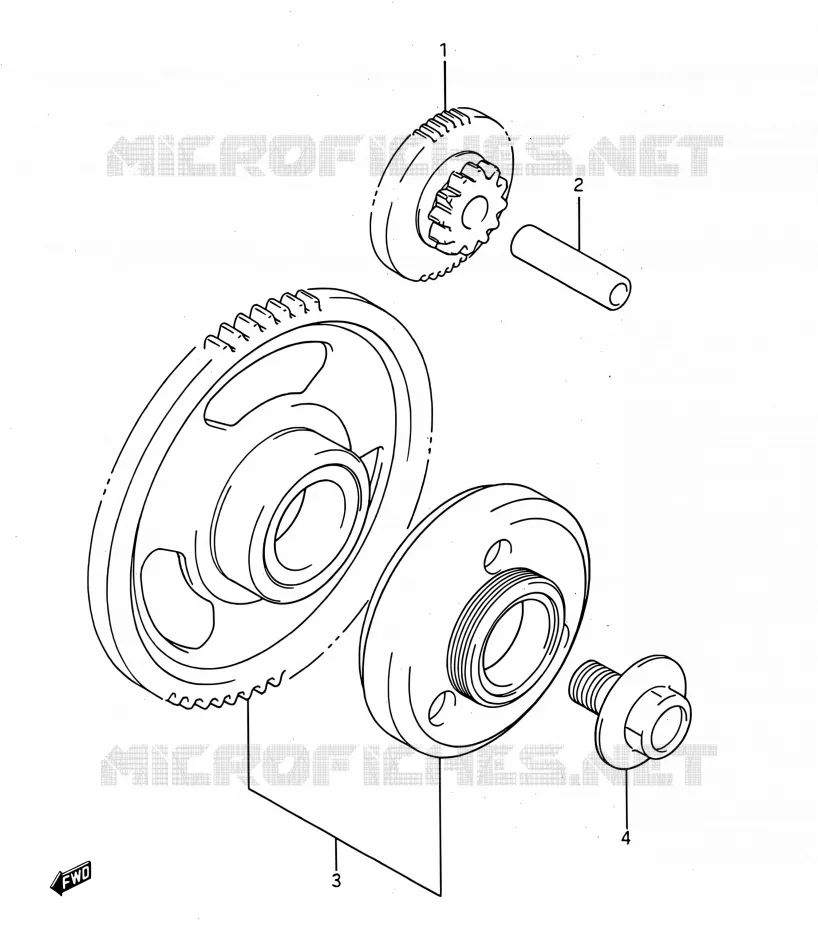 STARTMOTOR CLUTCH Suzuki MOTO 1100 GSX-F 1993  GSX1100F P (E03,E28,E33)