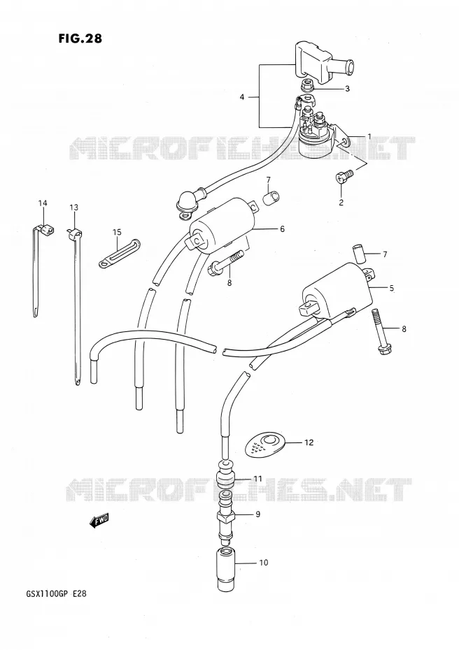 ELEKTRISCH Suzuki MOTO 1100 GSX-G 1993  GSX1100G P (E03,E28,E33)
