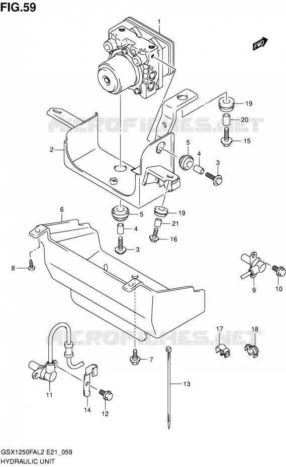 ABS Suzuki MOTO 1250 GSX-F 2013  GSX1250FAL2(E21)