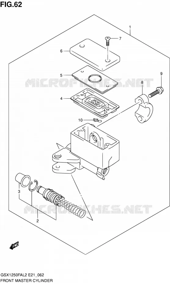 FRONT HOOFDREMCILINDER Suzuki MOTO 1250 GSX-F 2013  GSX1250FAL2(E21)