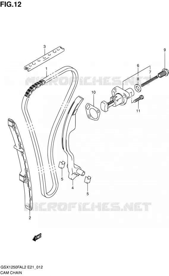 TIMING Suzuki MOTO 1250 GSX-F 2014  GSX1250FAL2(E21)