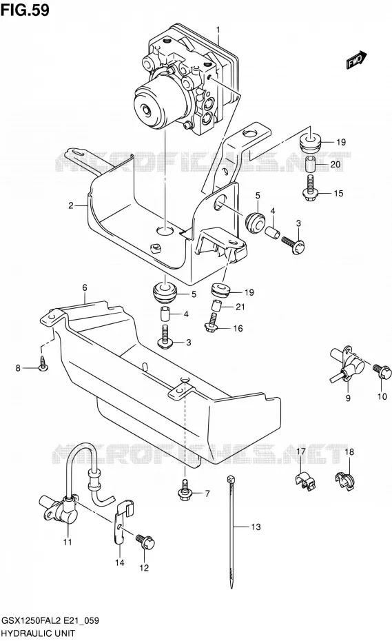 ABS Suzuki MOTO 1250 GSX-F 2012  GSX1250FAL2(E24)