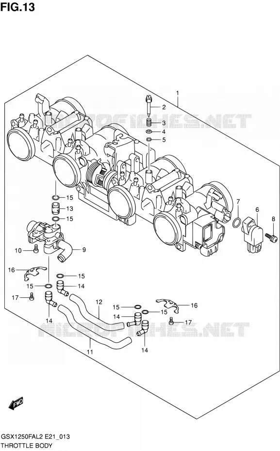 GASKLEPHUIS Suzuki MOTO 1250 GSX-F 2012  GSX1250FAL2(E24)