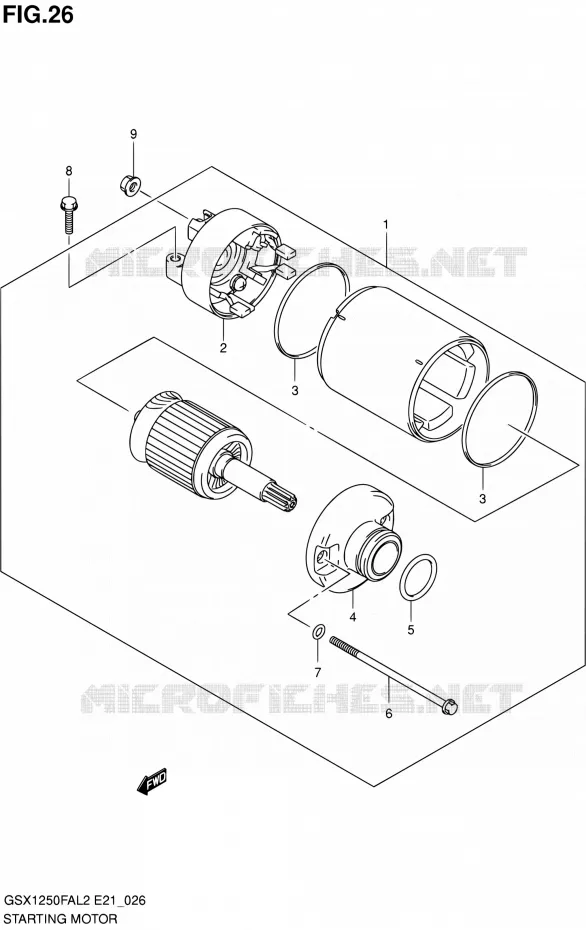 STARTMOTOR Suzuki MOTO 1250 GSX-F 2012  GSX1250FAL2(E24)