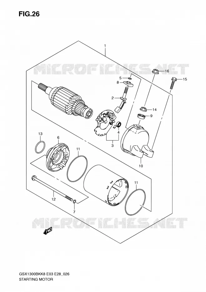 STARTMOTOR Suzuki MOTO 1300 B-KING 2009  GSX1300BK K9 (E03,E28,E33)