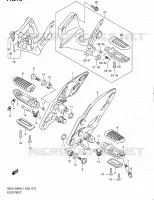 FOOTREST voor Suzuki HAYABUSA 1300 2011