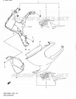 SIDE KUIP (GSX1300RUFL1 E19) voor Suzuki HAYABUSA 1300 2011