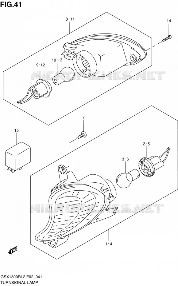 INDICATOREN Suzuki MOTO 1300 HAYABUSA 2012  GSX1300RL2(E02)