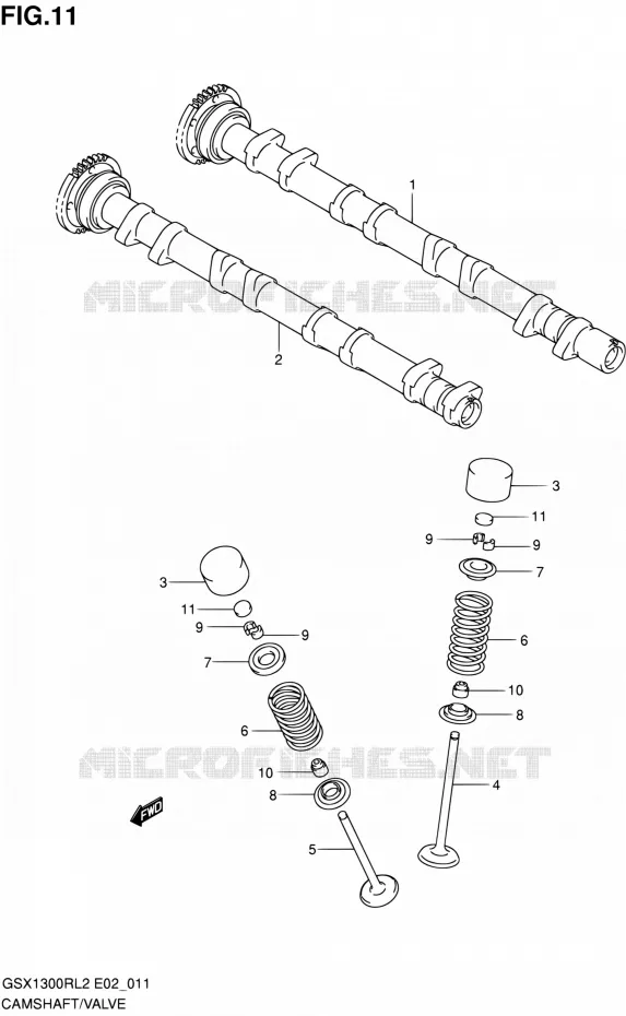 NOKKENAS - VALVES Suzuki MOTO 1300 HAYABUSA 2012  GSX1300RL2(E02)