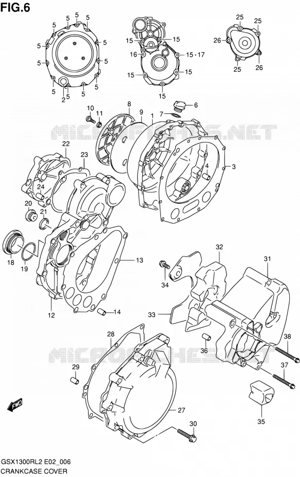 CASING Suzuki MOTO 1300 HAYABUSA 2012  GSX1300RL2(E19)