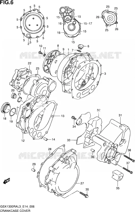 CASING Suzuki MOTO 1300 HAYABUSA 2013  GSX1300RA L3 (E14)