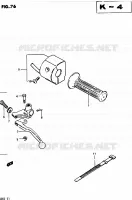 LINKER HANDGREEP (MODELE Z) voor Suzuki GSX 250 1982