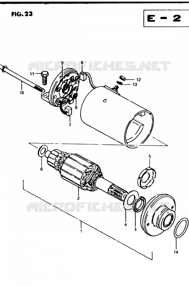 STARTMOTOR (MODELE Z) Suzuki MOTO 250 GSX 1982  GSX250 Z/GSX250E Z/GSX250S Z/GSX250ES Z