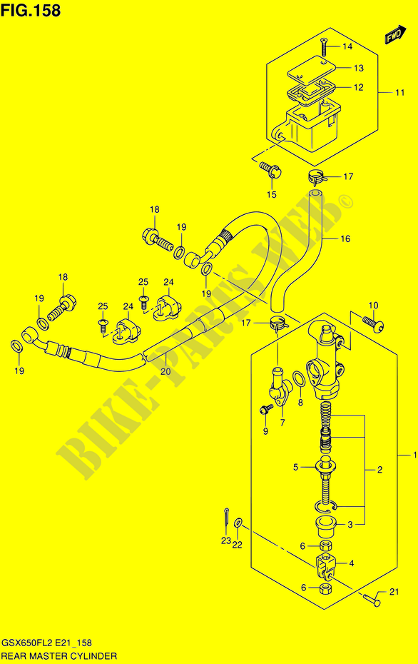 ACHTER HOOFDREMCILINDER (GSX650FL2 E21) voor Suzuki GSX-F 650 2012