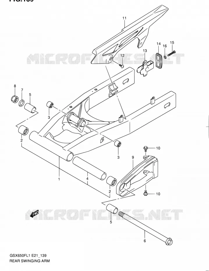 SWINGARM Suzuki MOTO 650 GSX-F 2011  GSX650FL1(E24)