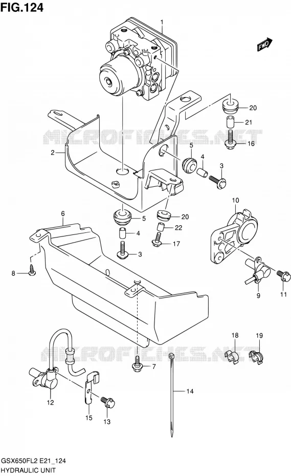 ABS (GSX650FUAL2 E21) Suzuki MOTO 650 GSX-F 2012  GSX650FL2(E24)
