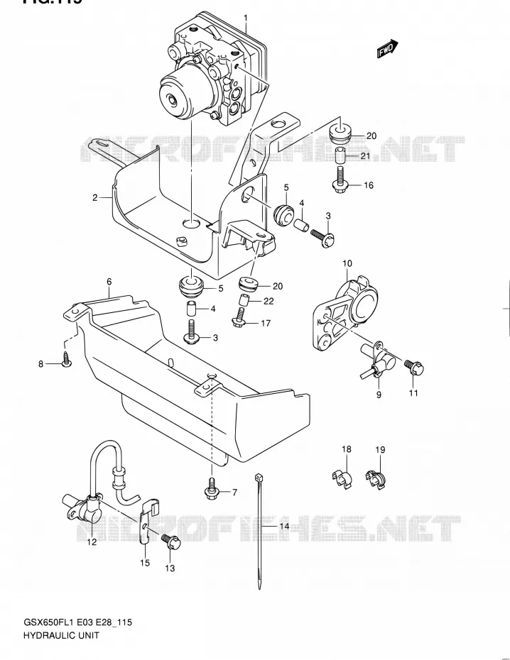 ABS (GSX650FAL1 E28) Suzuki MOTO 650 GSX-F 2011  GSX650FA L1 (E03,E28,E33)