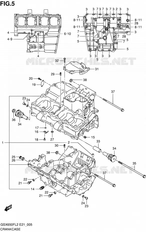 CASING Suzuki MOTO 650 GSX-F 2013  GSX650FAL2(E21)